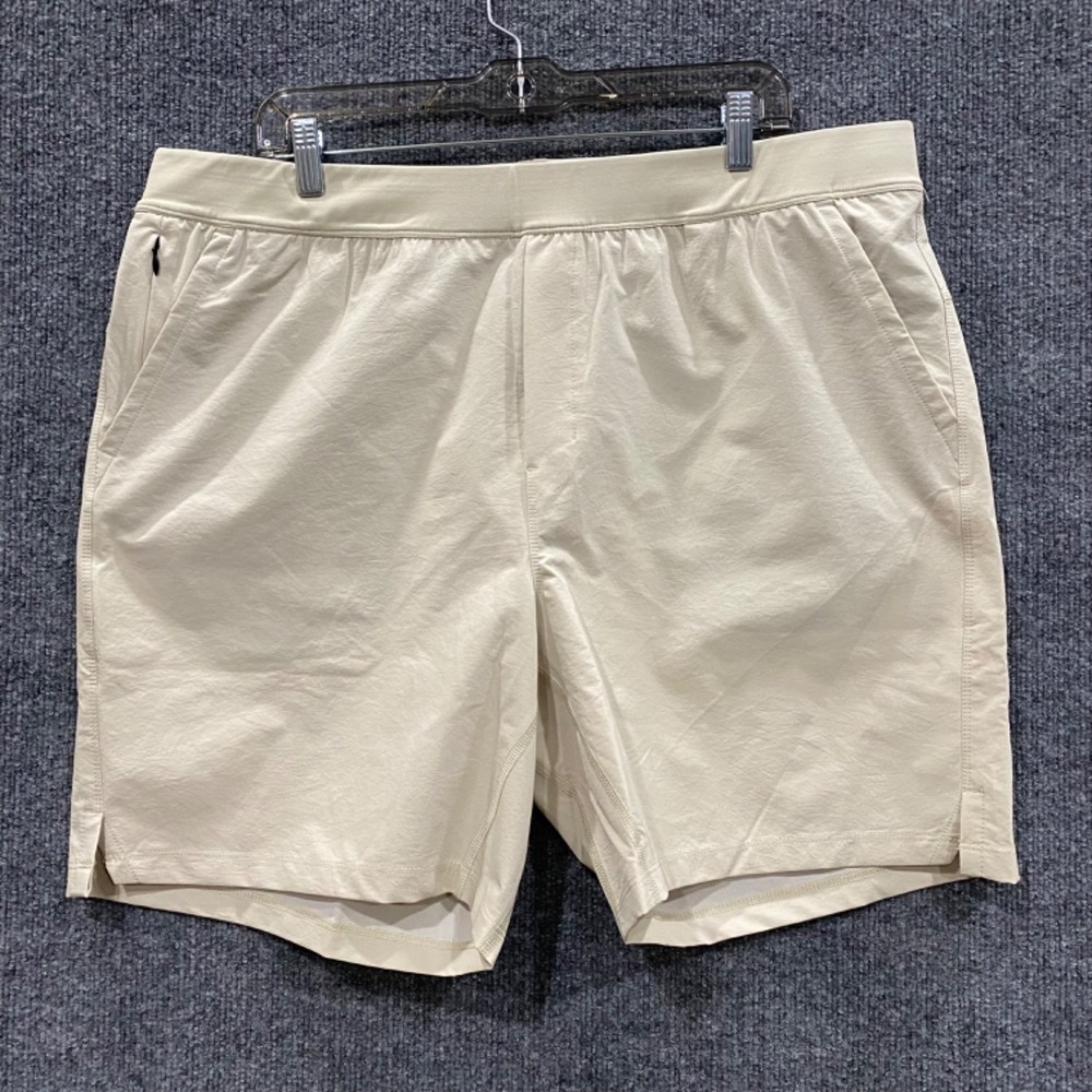 Public Rec Flex Short 7.5 Mens 40 Sand Beige NWT Elastic Waist Quick Dry Active